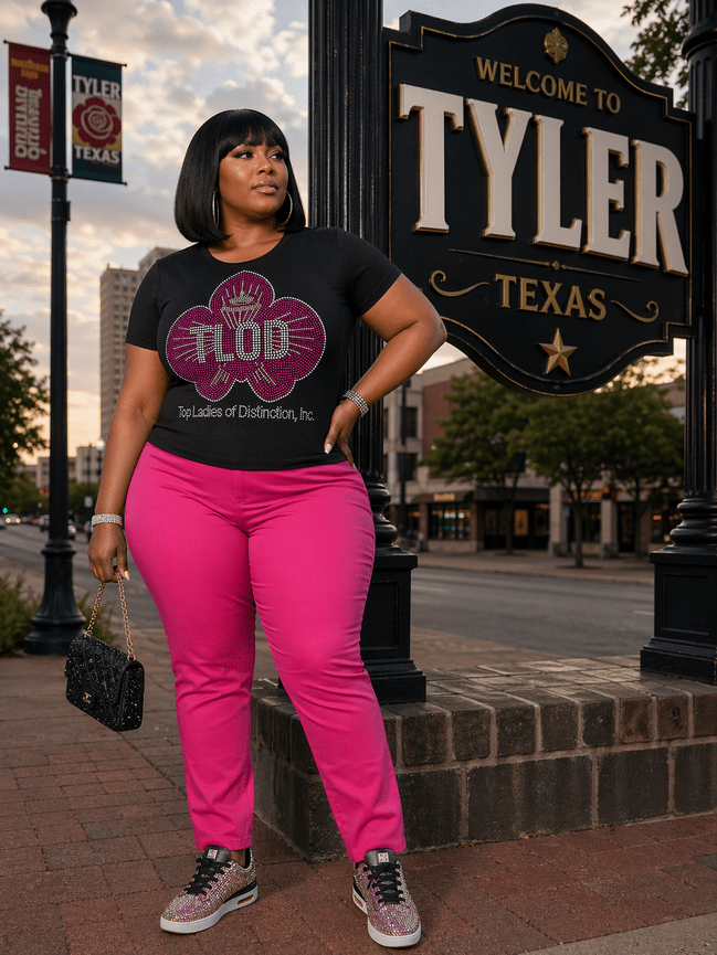 TLOD Orchid Bling Tee (Black)