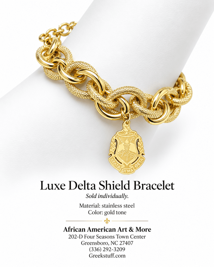 Luxe Delta Shield Bracelet (Gold)
