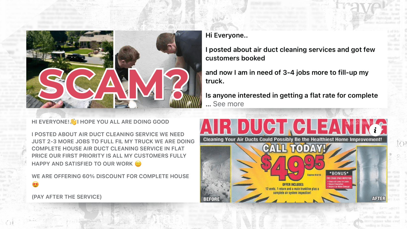 Air Duct Cleaning Scams in Greensboro, NC.