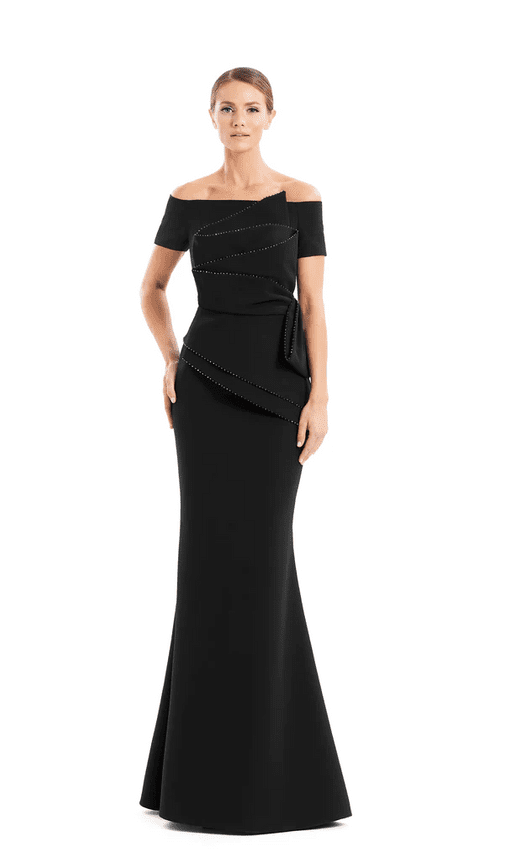 off shoulder gown
