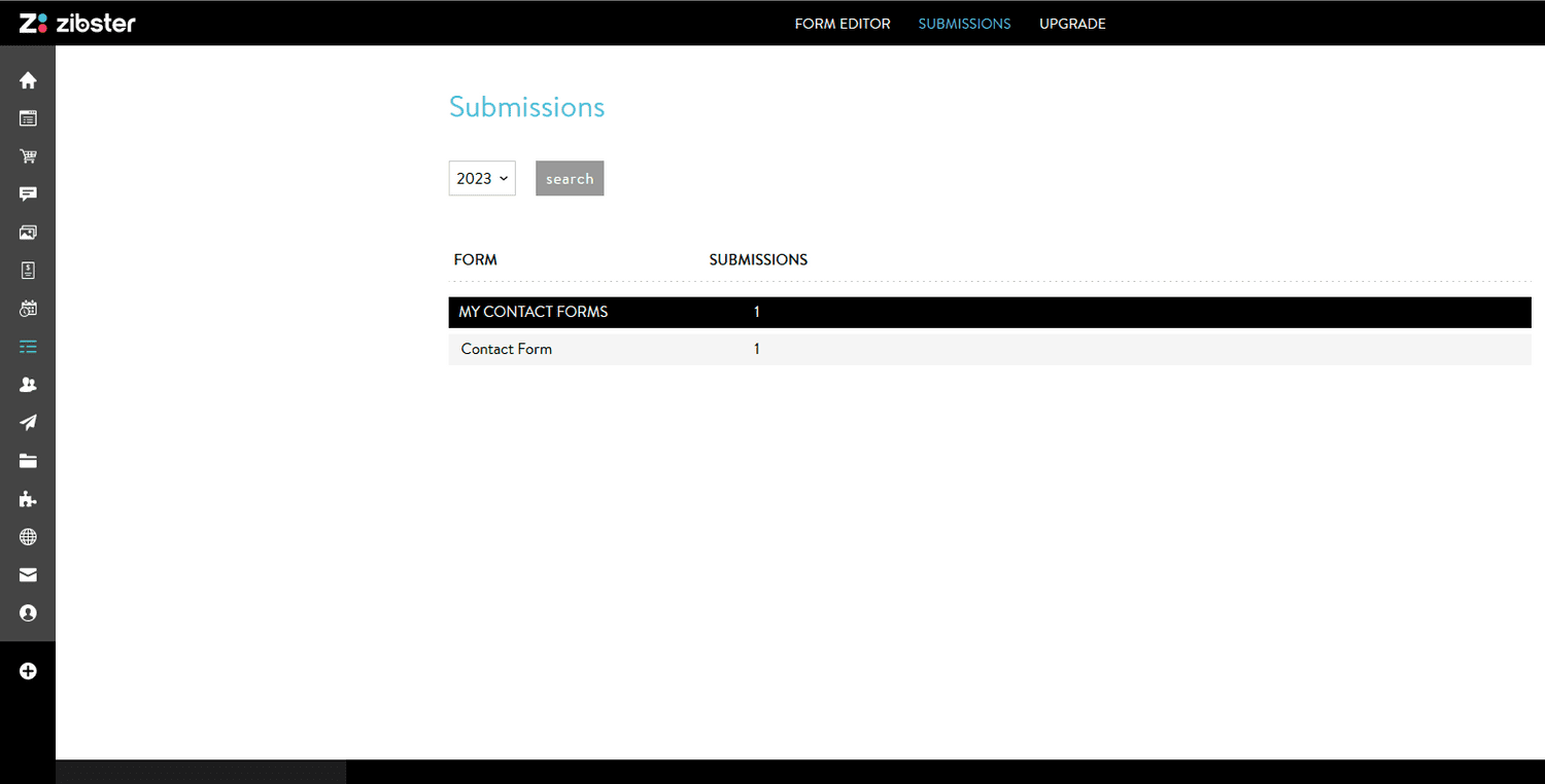 How do I view my form submissions in a document format? Zibster