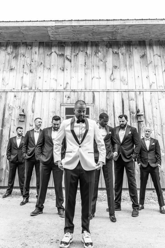 Groom at Wood Acres Farm Wedding in Connecticut